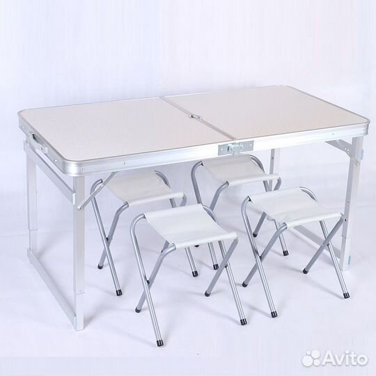 Стол усиленный складной туристический со стульями