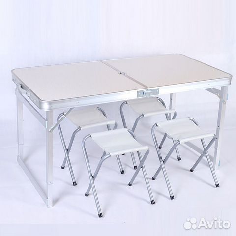 Стол усиленный складной туристический со стульями