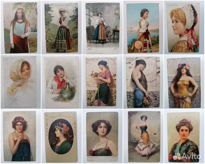 Открытки этнические(костюмы, танцы, девушки, дети)