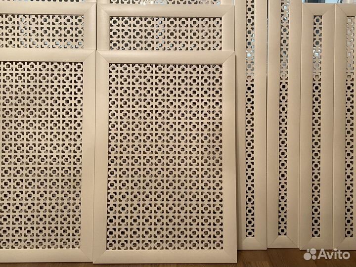 Экран для радиатора мдф (белый), с боковинками