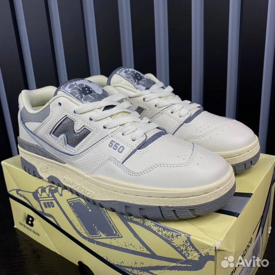 New balance 550 кожа натур