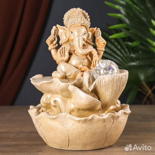 Фонтан 'Ганеша' бежевый мрамор 30х20 см