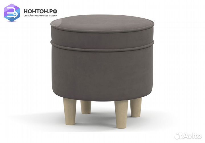 Пуф Лора серо-коричневый