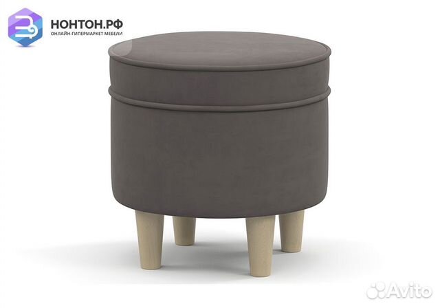 Пуф Лора серо-коричневый