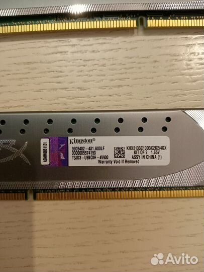 Модули памяти Kingston DDR - 3 игровые