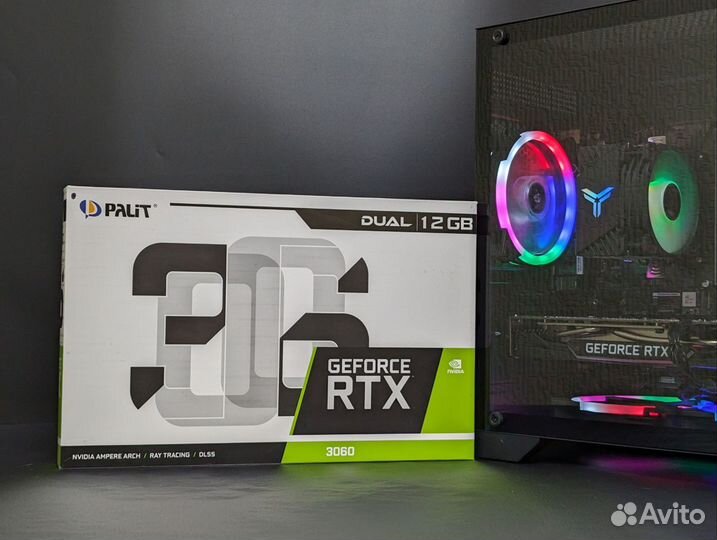 Игровой пк Ryzen 2600 / RTX 3060 /16gb/512 SSD