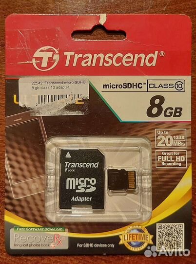 Карта памяти micro sdhc 8Gb
