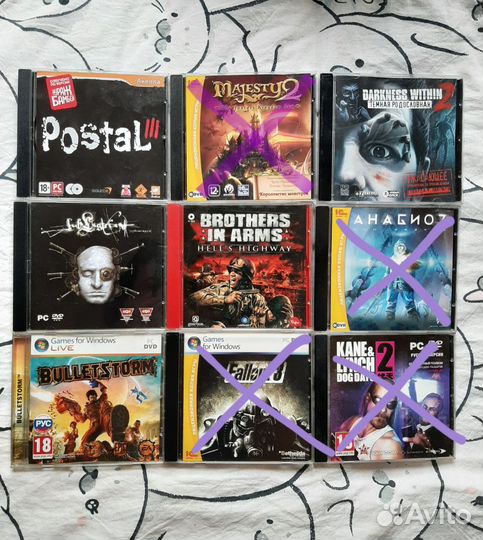 Старые игры для PC Б/У, разные