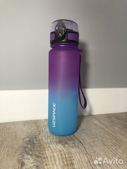 Бутылка для воды с трубочкой