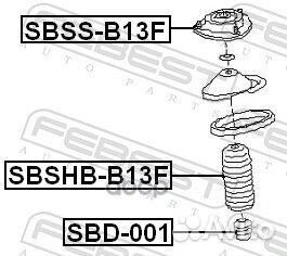 Опора переднего амортизатора (subaru legacy B13