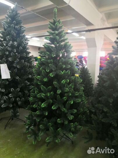 Ель Елка Искусственная 2.50м с зелеными кончиками