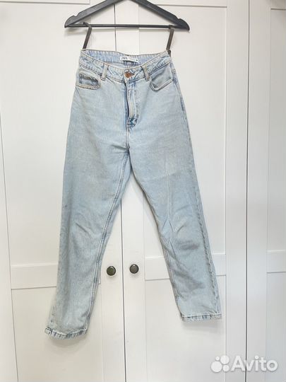 Джинсы zara mom fit женские 40