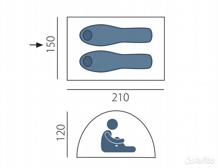 2 местная палатка новая в наличии