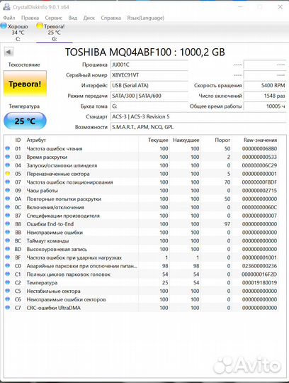 Hdd 1 tb для ноутбука, моноблока, пк