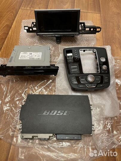Усилитель на audi Bose + RMC монитор,магнитолаA6C7
