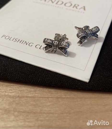 Серьги серебро pandora