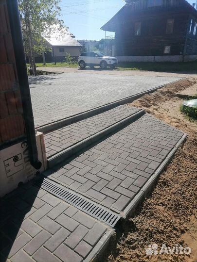 Укладка тротуарной плитки. Дачи, кладбища