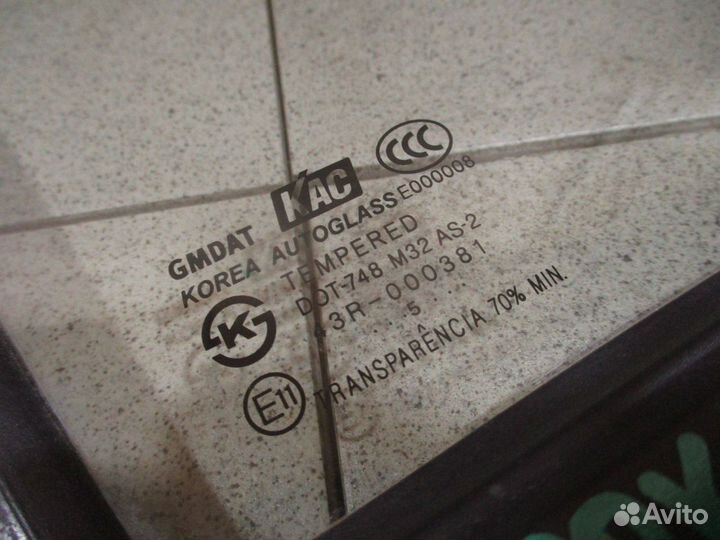 Стекло двери П/П (форточка) Chevrolet Spark 2