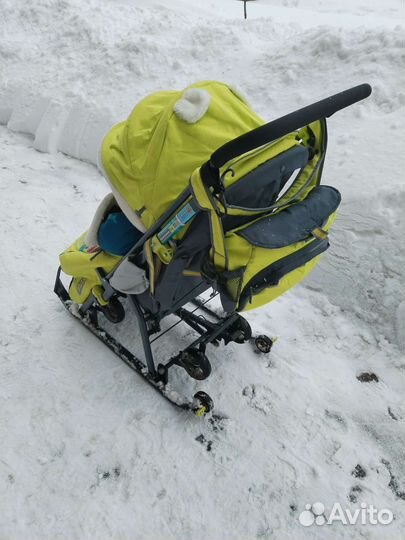 Детские санки с колёсами