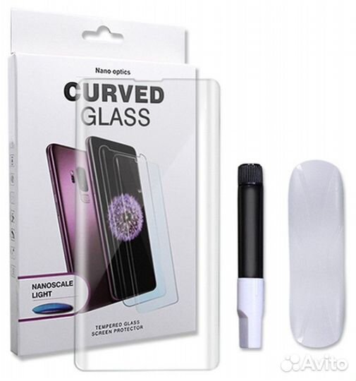 Защитное стекло с Уф клеем Nano Optics изогнутое
