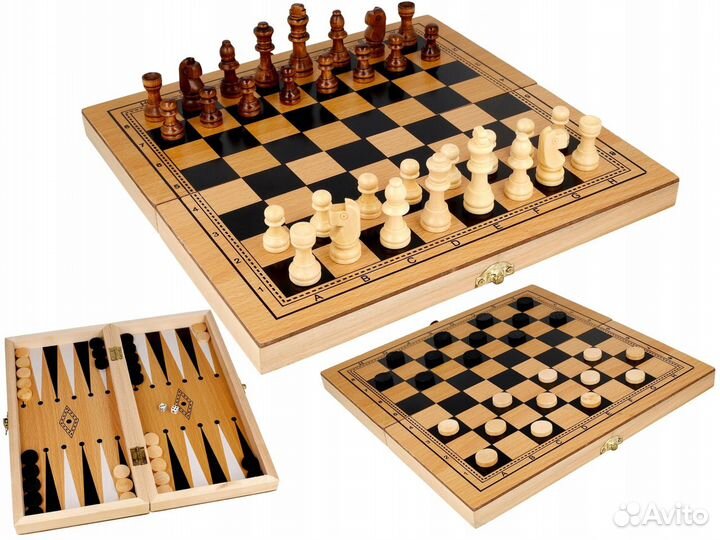 Нарды, шахматы, шашки 3в1