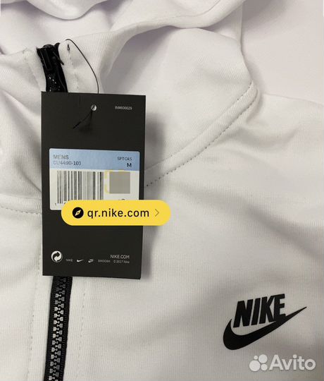 Толстовка Nike Tech Fleece Black White