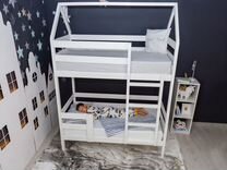 Детская двухъярусная кровать Домик