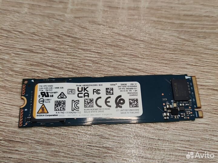 SSD M.2 диск Kioxia 256GB KBG50ZNV256G