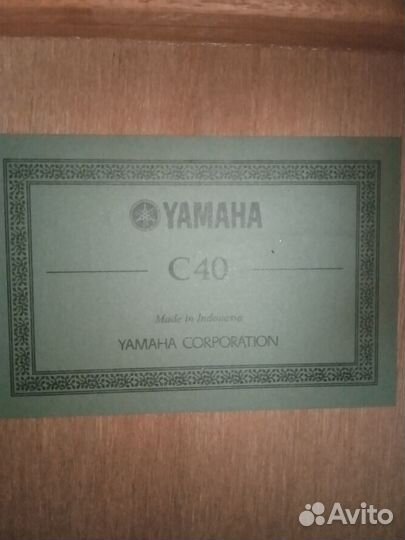 Классическая гитара Yamaha c40 Индонезия + чехол