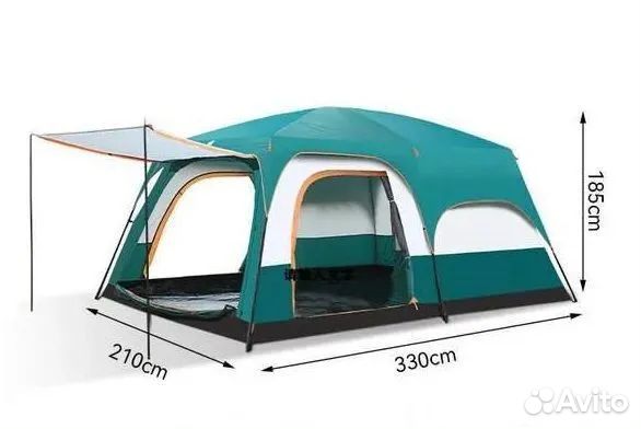 Палатка 2-х слойная,кухня, шатёр на 4 - 6 человек