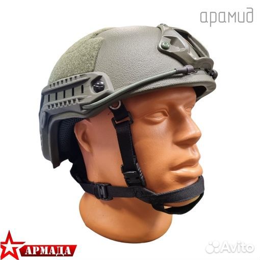 Шлем с регулировкой размера арамид олива