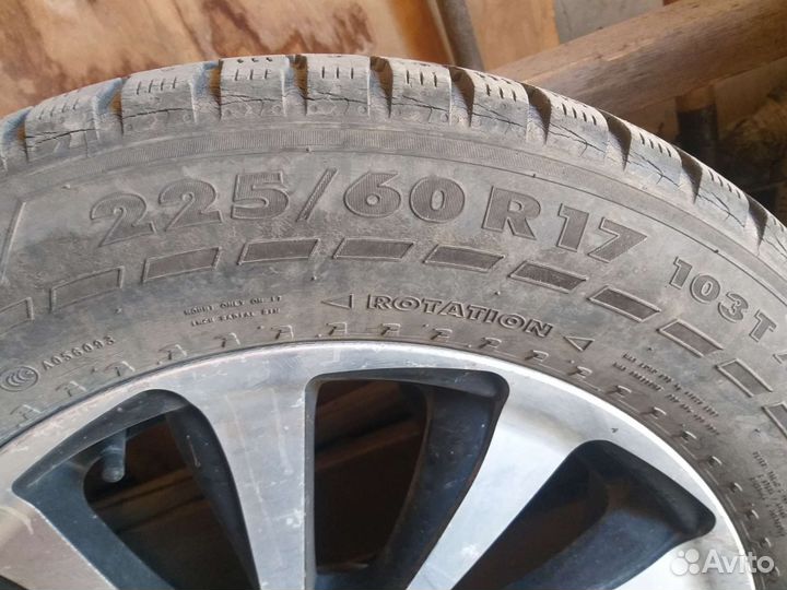 Литые диски r17 5x114 3 с резиной бу