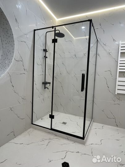 Душевые перегородки из стекла,изготовление монтаж