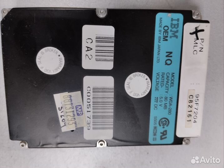 Жесткий диск 80мб 2.5 дюйма 1994 год