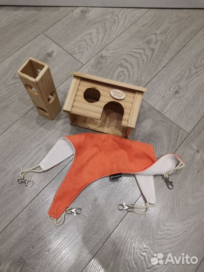 Домик, гамак и лабиринт для грызунов