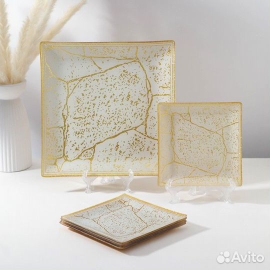 Набор столовый 'Камень', 7 предметов 30x30 см - 1