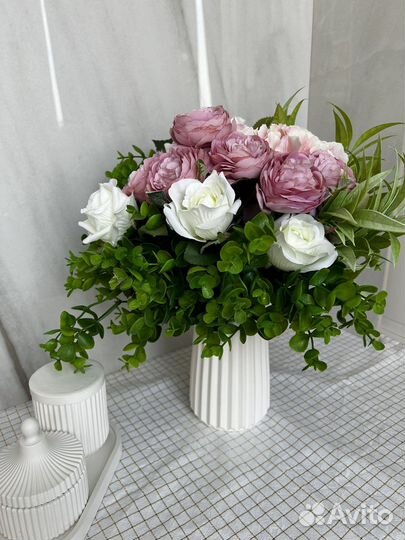 Букет, искусственные цветы, зелень