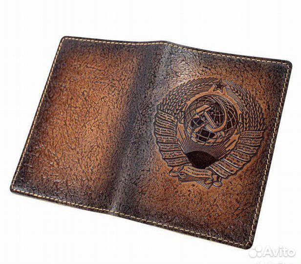Обложка на паспорт новая кожаная герб СССР