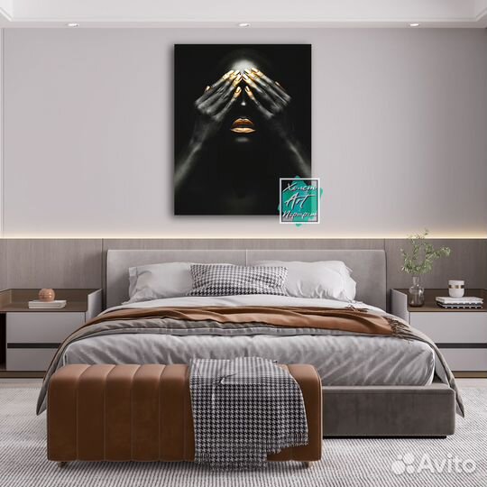 Картина для интерьера Black&Gold Girl