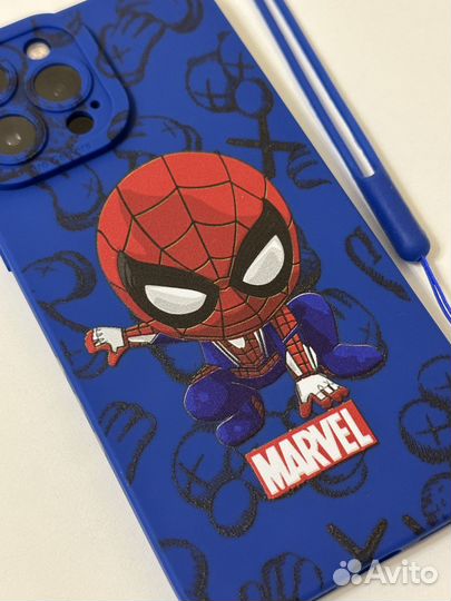 Чехол iPhone 13/14 pro max Marvel Человек-паук