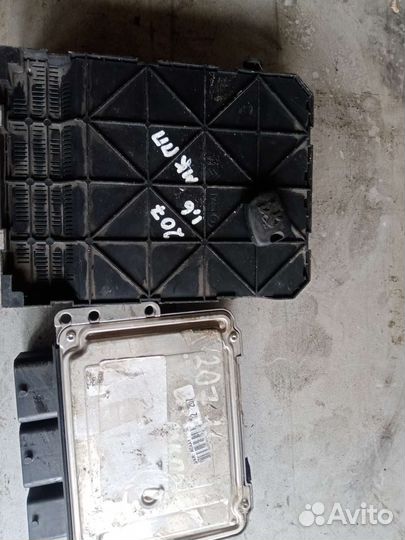 Блок управления двигателем peugeot 207 комплект