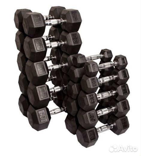 Комплект гантелей OFT, 10 пар от 5кг до 20кг