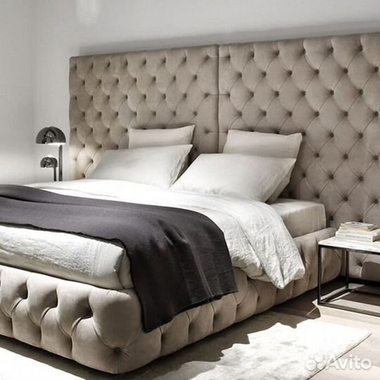 Мягкое изголовье с каретной стяжкой