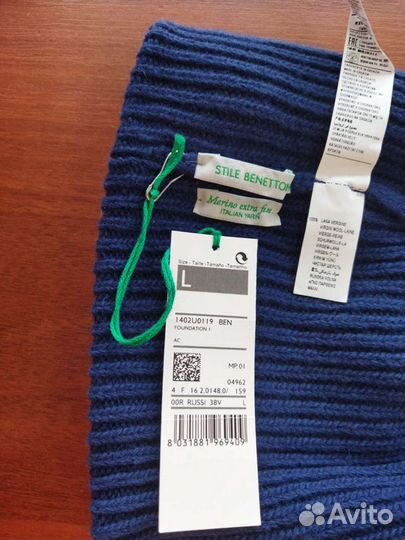 Новая итальянская шерстяная шапка