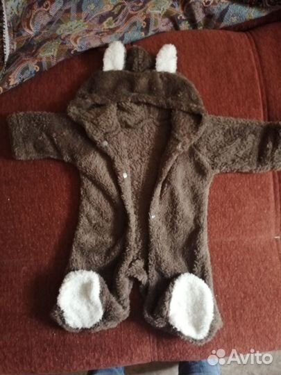 Костюм Санты Клауса 80 + костюм мишки 74