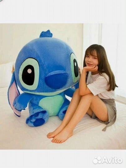 Мягкие игрушки Стич 35,45,55,65 синий/розовый