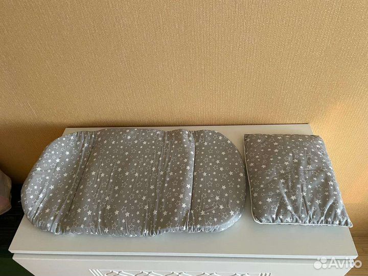 Матрас и подушка в коляску