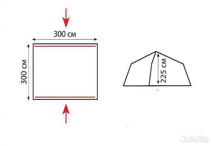 Шатер Tramp Bungalow LUX Green v2