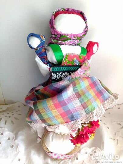 Народная кукла перевёртыш девка-баба игровая