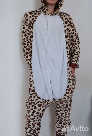Пижама кигуруми леопард для взрослых, размер S